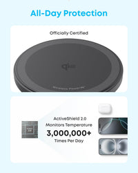Anker Zolo Magnetic Wireless Charger, 2-Pack Qi2 Certified 15W MagSafe-Compatible Wireless Charging Pad, for iPhone 17/16/15/14/13 Series, AirPods, and More (Not for Pixel, Adapter Not Included)