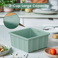 Silicone Freezer Tray for Soup Ice Cubes: 2-Cup Freezing Trays with Lid for Meal Prep - 4Pack Silicon Soup Portion Freeze Tray Make Stock Souped Ice Cube