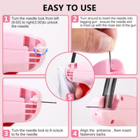 Stitch Gun with 6 Fine Needles,4000 Pcs Micro Fasteners(2000 White & 2000 Black).Quick Clothing Fixer Stitch Gun for Clothes Quick Stitchy Sewing Gun Clothing Tag Gun for Clothes