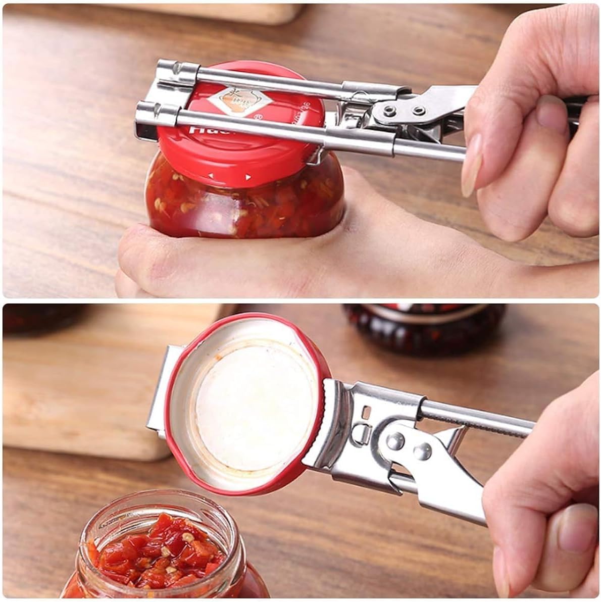 Master Jar & Bottle Opener, Adjustable Multifunctional Stainless Steel Can Opener Jar Lid Gripper, Manual,Kitchen Accessories