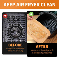 150PC Air Fryer Liners, Ninja Air Fryer Paper Liners Disposable, Ninja Dual Air Fryer Accessories for Ninja AF300UK AF400UK, Salter, Tower and Other Dual Zone Air Fryer