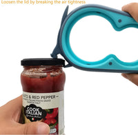 Otstar Jar Opener Bottle Opener and Ring Pull Can Opener for Weak Hands Arthritis Hands, Elderly