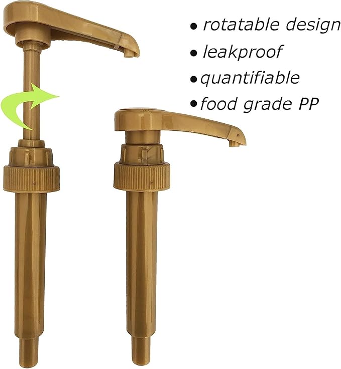 Syrup Pump Compatible with Torani, DaVinci and Skinny (Set of 2) - fits bottles (25.4 oz-750ml)