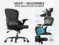 TRALT Office Chair - Ergonomic Office Chair with Back Support, Home Office Desk Chairs, 330lbs Wide Seat Big and Tall Office Chairs, Comfy Desk Chair for Work, Study, Office, Gaming (Black)