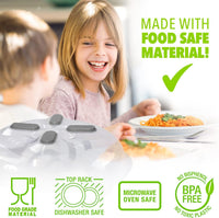 HOVER COVER Magnetic Splatter Cover, 12-Inch Clear BPA-Free Food Lid, Vented Plate Guard with Steam Vents, Anti-Splash Microwave Lid, Dishwasher Safe, Space-Saving Magnetic Storage - Gray