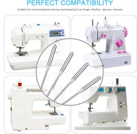 Sewing Machine Needles, 50 PCS Universal Sewing Machine Needle, Compatible with Singer, Brother, Janome, Varmax, Sizes HAX1 65/9, 75/11, 90/14, 100/16, 110/18 (50 PCS)