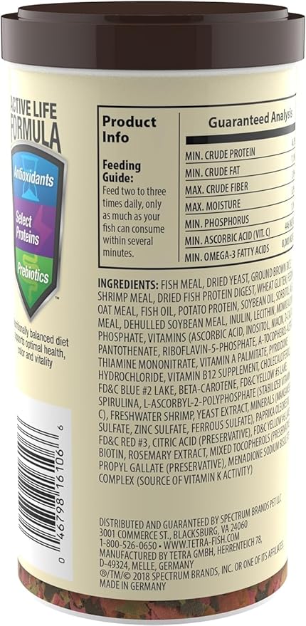 TetraMin Tropical Flakes 7.06 Ounces, Nutritionally Balanced Fish Food