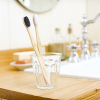 Bamboo Toothbrushes Biodegradable Toothbrush 10 Pack - Eco-Friendly, Natural Wooden Tooth Brush, BPA Free Travel Size Organic Soft Bristle Toothbrush, Soft Toothbrushes for Adults