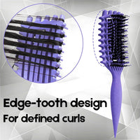 Curly Hair Brush Candybrush Curl Defining Brush for Detangling Shaping and Defining Curls for Women, Men, Wet & Dry Hair (Purple)