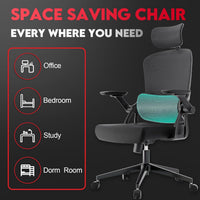 Ergonomic Office Chair - 400LB Comfy Desk Chairs with Adjustable Headrest and Lumbar Back Support, Mesh Computer Chairs with Wheels and Arms for Home Office, Study, Bedroom and Dorm