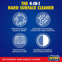 Jeyes 4 In 1 Patio & Decking Cleaner (4 Litre). Patio Cleaner Fluid for Paths, Drives, Decking & Fencing - Outdoor Disinfectant Liquid or Pressure Washer Detergent - Tackles Dirt, Algae & Stains