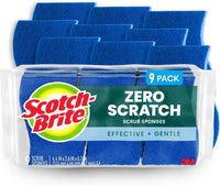 Scotch-Brite Non-Scratch Scrub Sponges, For Washing Dishes and Cleaning Kitchen, 9 Scrub Sponges