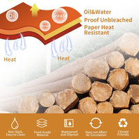 Air Fryer Disposable Paper Liner, 100PCS Food Grade Parchment Liners for Ninja DZ201,Ninja Foodi Dual Air Fryer Accessories Baking Paper (9 * 6, Natural)