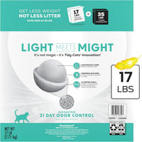 Purina Tidy Cats LightWeight Free and Clean Unscented, Multi-Cat, Clumping, 99.9 Percent Dust Free Cat Litter - 17 lb. Box