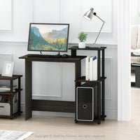 Furinno EFFICIENT Desk, Gaming Desk, with 3 Open Side Shelves, Laptop Notebook Computer Desk,Office Desk for Home Office, Study Room, Dorm, Espresso