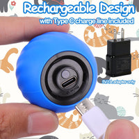 Interactive Cat Toy Ball - Speedy Cat Toys for Indoor Cats with Feather Tails for Chasing, Moving Stimulation Smart Cat Toy for Enrichment, Motion Activated Automatic Rolling Toys to Keep Them Busy