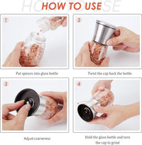 Original Stainless Steel Salt or Pepper Grinder - Top Spice Mill with Ceramic Blades, Brushed Stainless Steel and Adjustable Coarseness By Pepper Grinder （Single Package）
