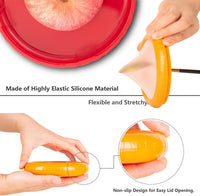 Avocado Saver and Tomato Holder - Set of 4 Reusable Storage Containers for Fridge - Ideal for Garlic, Onions, Lemons, and Potatoes