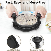 10" Pro Chicken Shredder Tool Twist Large for Kitchen, BPA-Free Food-Safe Meat Grinder, Visible Chicken Breast Meat Shredder with Strong Anti-Slip Bottom & Ergonomic Handle, Black