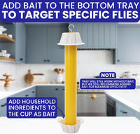 Fly Stick Sticky Fly Traps for Indoors Outdoor 6pk. Non-Toxic Super Sticky Hanging Flies Catcher Paper Tape Strips for Home. Catches All Bugs and gnats. Indoor Outdoor House Flying Insect Trap