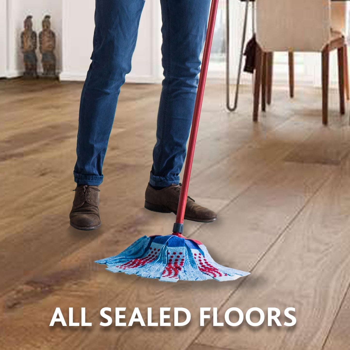 Vileda SuperMocio 3Action XL Mop Refill - Pack of 2 - Fits all SuperMocio Mops- Authentic Vileda Mop Head Replacement - Machine Washable - Advanced Microfibre Technology