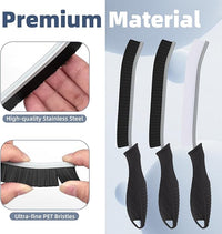 Hard Bristle Crevice Cleaning Brush - Cleaning Tools for Household Use, Multifunctional Gap Cleaning Supplies for Kitchen, Bathroom, Toilet, Window, Vehicle, Faucets, Grout, Home (Black)