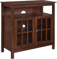 Convenience Concepts Big Sur Highboy TV Stand 36" - Modern Entertainment Center For TVs up to 40", Storage Cabinet for Dining, Living Room, & Entryway, Console Hall Table with Shelves, Espresso
