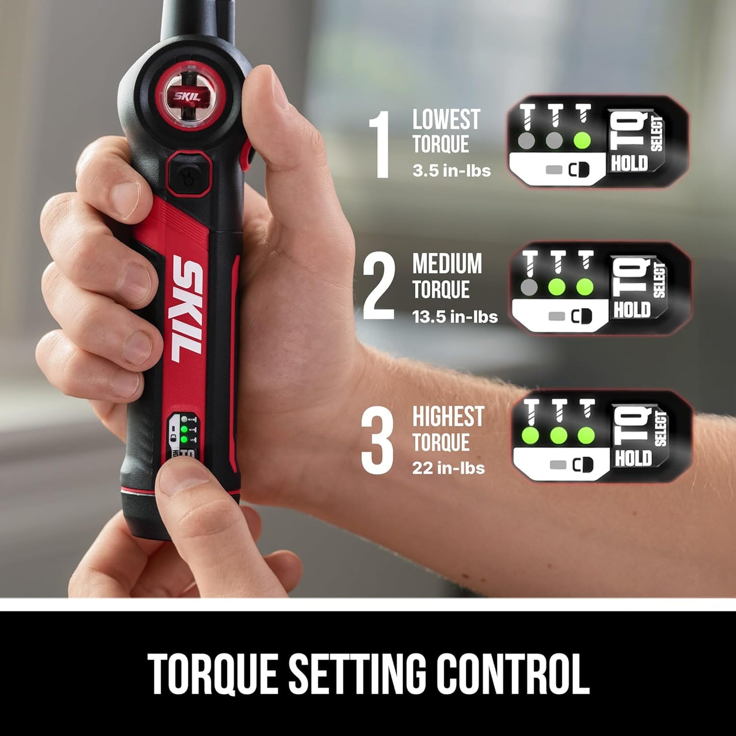 SKIL Twist 2.0 Rechargeable 4V Screwdriver with Pivoting Head, Torque Setting, USB-C Charging Cable, 28 PC Bit Set & Carrying Case- SD5619-02
