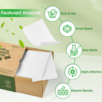Poesie Laundry Detergent Sheets Fresh Scent 160 Count Clear Non-Plastic Hypoallergenic Liquid Less Sheets for Home Dorm Travel Camping & Hand Washing Clean No Waste