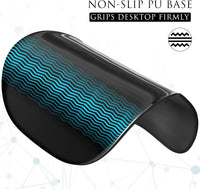 MROCO Ergonomic Mouse Pad with Gel Wrist Rest, Comfortable Mousepad with Smooth Wrist Support Surface and Non-Slip PU Base for Pain Relief, Computer, Laptop, Office & Home, 9.4 x 8.1 in, Black Color