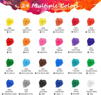 Caliart 24 Colors Acrylic Paint Set with 12 Brushes, Art Craft Paints Gifts Trendy Stuff for Adults Artists, Halloween Pumpkin Canvas Ceramic Rock Eggs Painting Kit Art Supplies