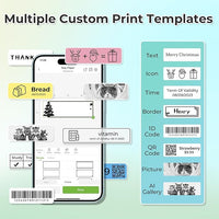 Nelko Label Maker Machine with Tape, P21 Bluetooth Label Printer, Wireless Mini Label Makers with Multiple Templates for Organizing Office Home, White