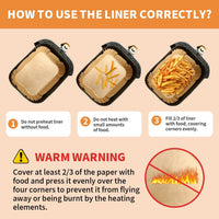 150PC Air Fryer Liners, Ninja Air Fryer Paper Liners Disposable, Ninja Dual Air Fryer Accessories for Ninja AF300UK AF400UK, Salter, Tower and Other Dual Zone Air Fryer