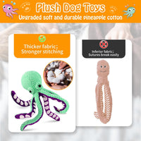 Large Squeaky Dog Toys- Plush Dog Toys with Soft Fabric for Small, Medium, and Large Dogs Daily Companionship, Training Reward Gift