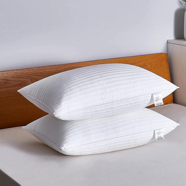 Adam Home Pillows 4 Pack Hotel Quality Side Sleeper Bounce Back Bed Pillow Hypoallergenic & Anti Dust Mite Resistant Premium Filled Hotel Pillows Pack of 4