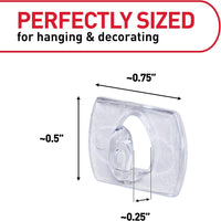 Command Indoor Mini Light Clips, 45 Clear Clips and 54 Command Strips, Damage Free Hanging Christmas Decorations, Wall Clips for Hanging Lights and Cable Management, Holds up to 0.3 lb