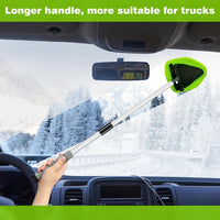 XINDELL 29-inch Windshield Cleaner Tool – Car Interior Window Cleaning Kit with Extended Long Handle & 4 Microfiber Pads, Auto Wiper Windshield Brush for Car, Trucks, SUVs, RVs & Home