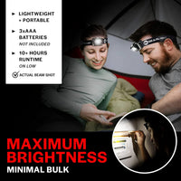 GearLight 2Pack LED Headlamp - Outdoor Camping Head Lamps with Adjustable Headband - Lightweight Battery Powered Bright Flashlight Headlight with 7 Modes and Pivotable Head and Red Light