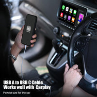 Car Carplay Cable for iPhone 17 16 15 Pro Plus Pro Max Air，3-Pack [3.3FT+3.3FT+6FT] USB A to USB C Cable for iPhone 17 16 15，for iPad Pro/Air/Mini，for Galaxy S25 S24，for MacBook Pro/Air and More