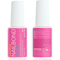 Super Strong Nail Glue for Press On Nails, Nail Tips & Acrylic Nails (8ml) NYK1 NailBond Brush On Glue for Press Ons, Tips & Acrylics - Long Lasting, Maximum Strength, Mess-Free Application