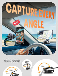 LISEN Vacuum Magnetic Phone Holder for Car, Magsafe Car Mount 360 Adjustable Vacuum Suction Cup, Phone Mount for Car Accessories/Windshield/Mirror/Kitchen/Gym for iPhone 17 Pro Max 16 15 14 13