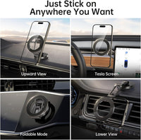 Syncwire Fits MagSafe Car Mount for Car Dash&Tesla Screen[All-Metal] Magnetic Phone Holder, [Flexible Three-axis]360° Rotation Car Mount Strong Magnets Car Phone Holder for iPhone 17 16 15 14 Pro Max