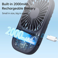 JISULIFE Handheld Portable Mini Fan with 3 Speeds, Ultra Slim USB Rechargeable Personal Pocket Eyelash Fan for Girls Kids Women Men Travel Blue