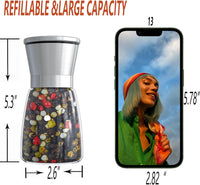 Original Stainless Steel Salt or Pepper Grinder - Top Spice Mill with Ceramic Blades, Brushed Stainless Steel and Adjustable Coarseness By Pepper Grinder （Single Package）