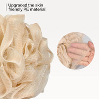 Fishent Loofah Bath Sponge Shower Loofahs, 4 Pack Soft Loofa Exfoliating Body Scrubber Mesh Shower Puff Pouf Ball Luffa for Men and Women(50g/pcs)