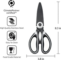 Kitchen Scissors All Purpose 3 Pack - Heavy Duty Stainless Steel Cooking Shears for Cutting Meat, Food, Fish, Poultry Multipurpose Sharp Sissors for Dishwasher Safe