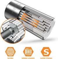 Stocking Stuffers for Men Gifts Super Universal Socket Tools Gifts for Men: Socket Set with Power Drill Adapter(7-19 MM) Cool Stuff Gadgets for Women Birthday Gifts for Dad Husband Adults