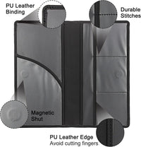Premium Car Registration & Insurance Card Holder with Magnetic Shut, Vehicle Glove Box Car Organizer - For Documents, Cards, License (Black)