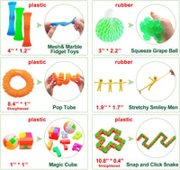Scientoy Fidget Toy Set, 35 Pcs Sensory Toy for ADD, OCD, Autistic Children, Adults, Anxiety Autism to Stress Relief and Anti Anxiety with Motion Timer, Perfect for Classroom Reward with Gift Box