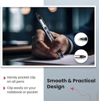 Zebra Pen Z Grip Black Ballpoint, Smooth & Comfortable Pens With Pocket Clip, Retractable Ballpoint, Reliable Black Biro Pens Multipack For Everyday Use - Black Ink, Medium Point